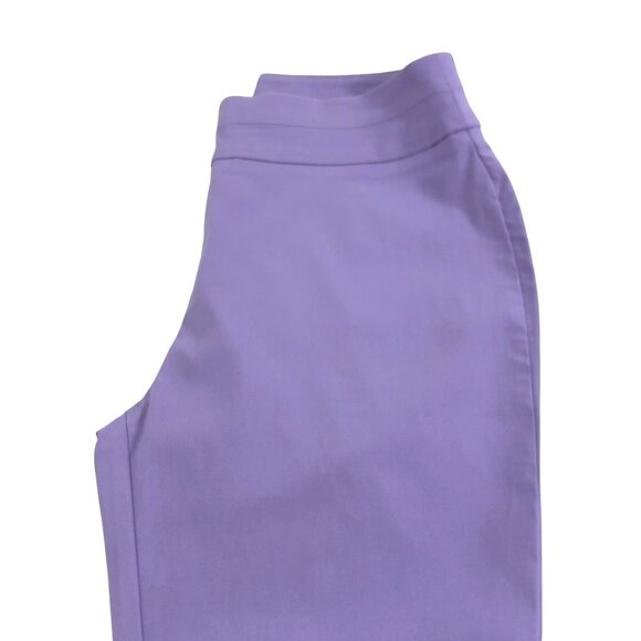 New York & Company Womens Ankle Pants Lavender S Stretch Pull On Tapered Casual - Picture 9 of 12